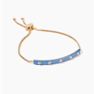 Stella & Dot Enamel Slider Bracelet blue